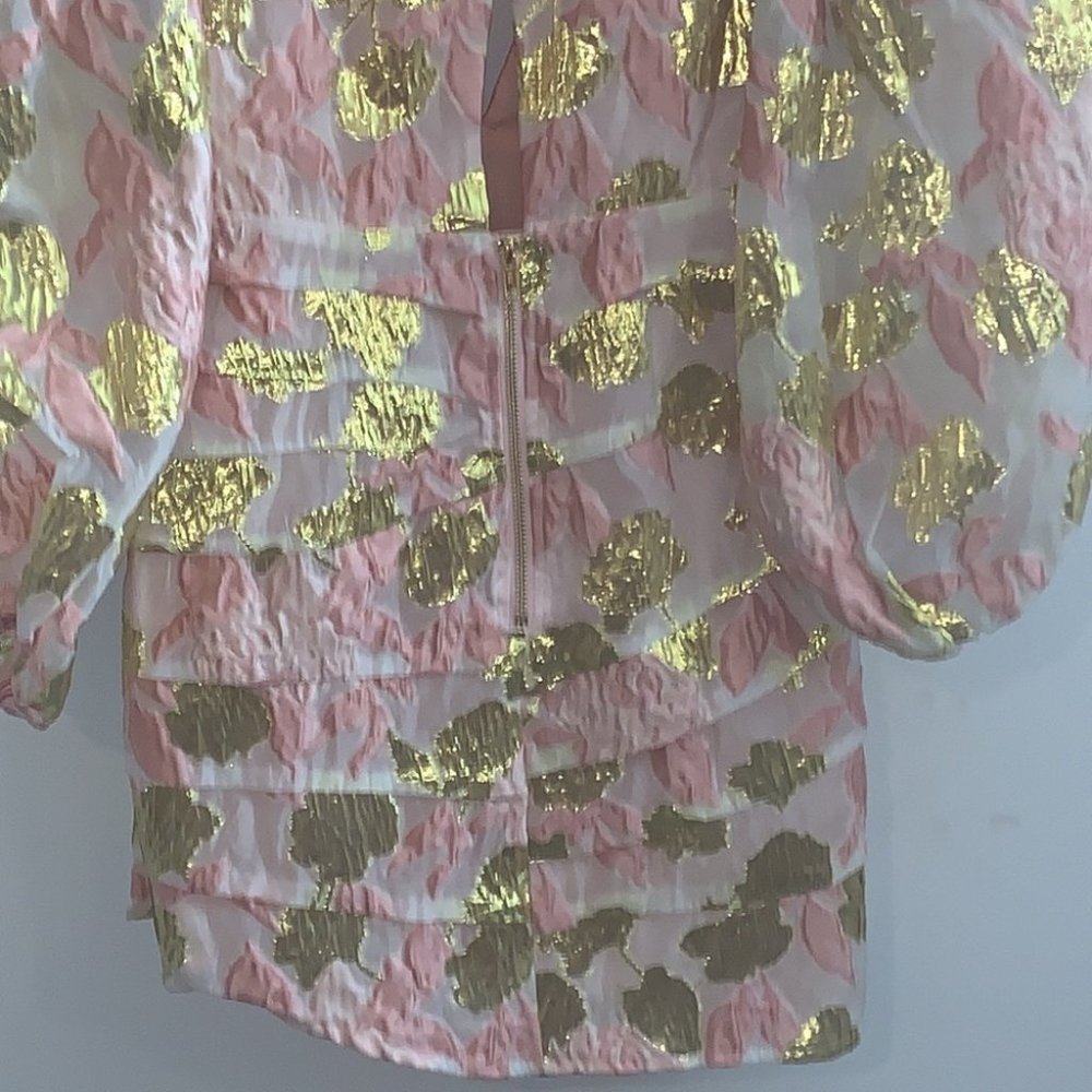 For Love and Lemons x Victoria’s Secret floral plunging neckline ruched dress S - Picture 11 of 16